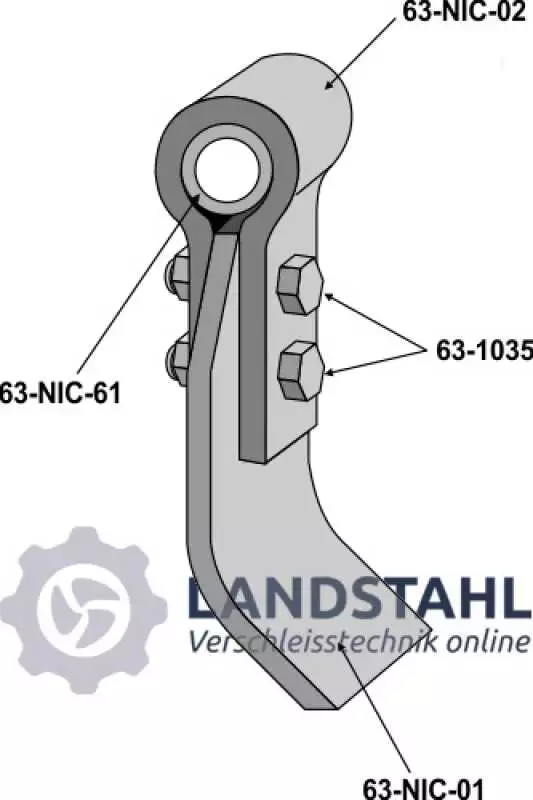 Schlegel mit Halter, Buchse und Klinge komplett montiert